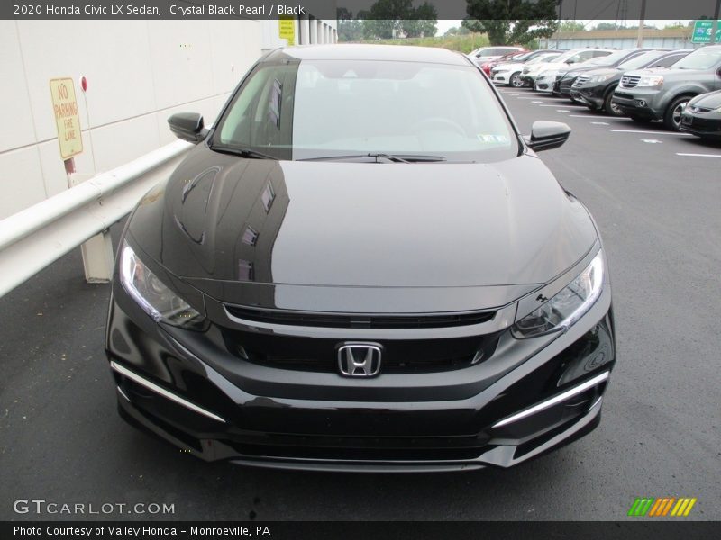 Crystal Black Pearl / Black 2020 Honda Civic LX Sedan