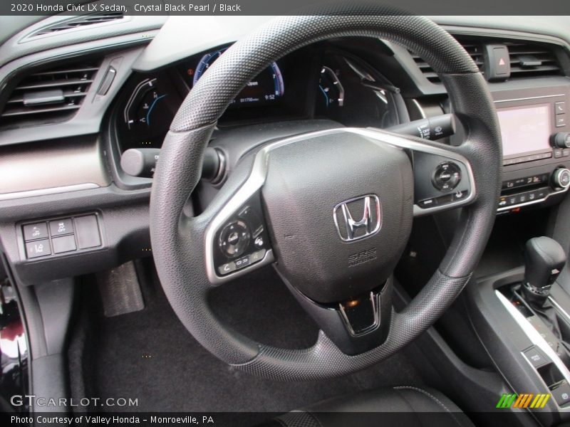 Crystal Black Pearl / Black 2020 Honda Civic LX Sedan