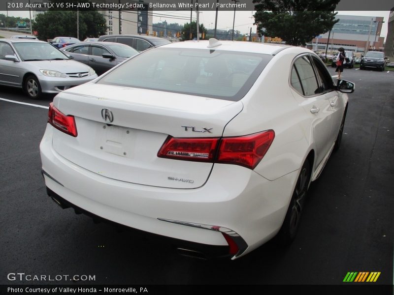 Bellanova White Pearl / Parchment 2018 Acura TLX V6 SH-AWD Technology Sedan
