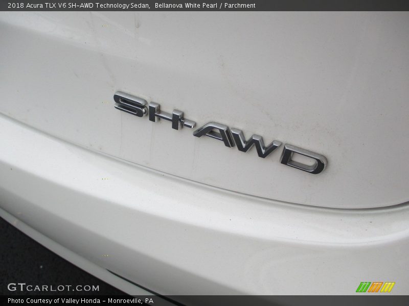 Bellanova White Pearl / Parchment 2018 Acura TLX V6 SH-AWD Technology Sedan