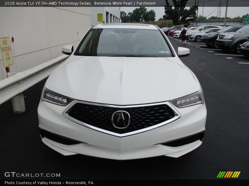 Bellanova White Pearl / Parchment 2018 Acura TLX V6 SH-AWD Technology Sedan