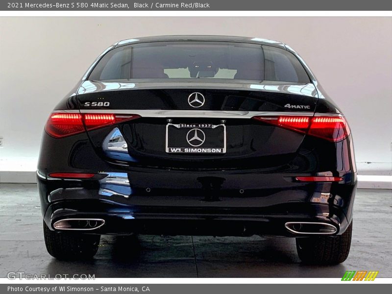 Black / Carmine Red/Black 2021 Mercedes-Benz S 580 4Matic Sedan