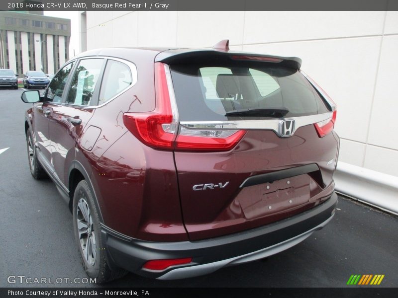 Basque Red Pearl II / Gray 2018 Honda CR-V LX AWD