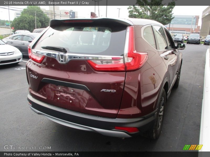 Basque Red Pearl II / Gray 2018 Honda CR-V LX AWD
