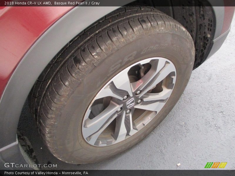 Basque Red Pearl II / Gray 2018 Honda CR-V LX AWD
