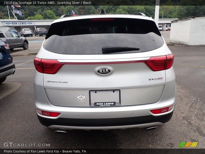 Sparkling Silver / Black 2018 Kia Sportage SX Turbo AWD