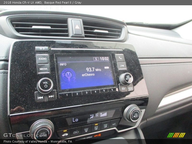 Basque Red Pearl II / Gray 2018 Honda CR-V LX AWD
