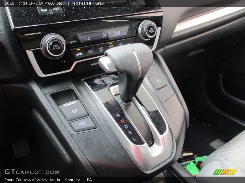 Basque Red Pearl II / Gray 2018 Honda CR-V LX AWD
