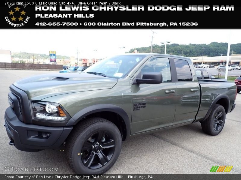 Olive Green Pearl / Black 2021 Ram 1500 Classic Quad Cab 4x4