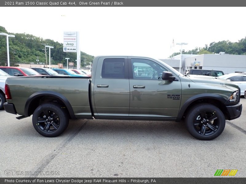 Olive Green Pearl / Black 2021 Ram 1500 Classic Quad Cab 4x4