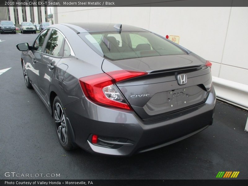 Modern Steel Metallic / Black 2018 Honda Civic EX-T Sedan