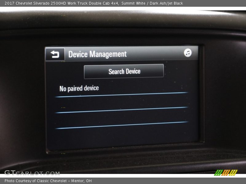 Summit White / Dark Ash/Jet Black 2017 Chevrolet Silverado 2500HD Work Truck Double Cab 4x4