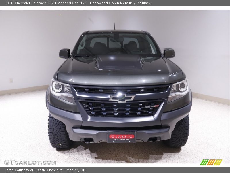 Deepwood Green Metallic / Jet Black 2018 Chevrolet Colorado ZR2 Extended Cab 4x4