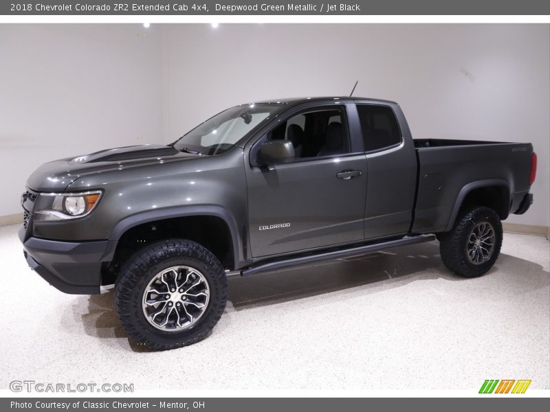 Deepwood Green Metallic / Jet Black 2018 Chevrolet Colorado ZR2 Extended Cab 4x4