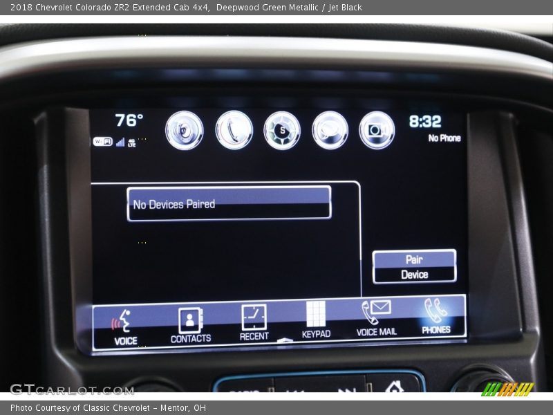 Deepwood Green Metallic / Jet Black 2018 Chevrolet Colorado ZR2 Extended Cab 4x4