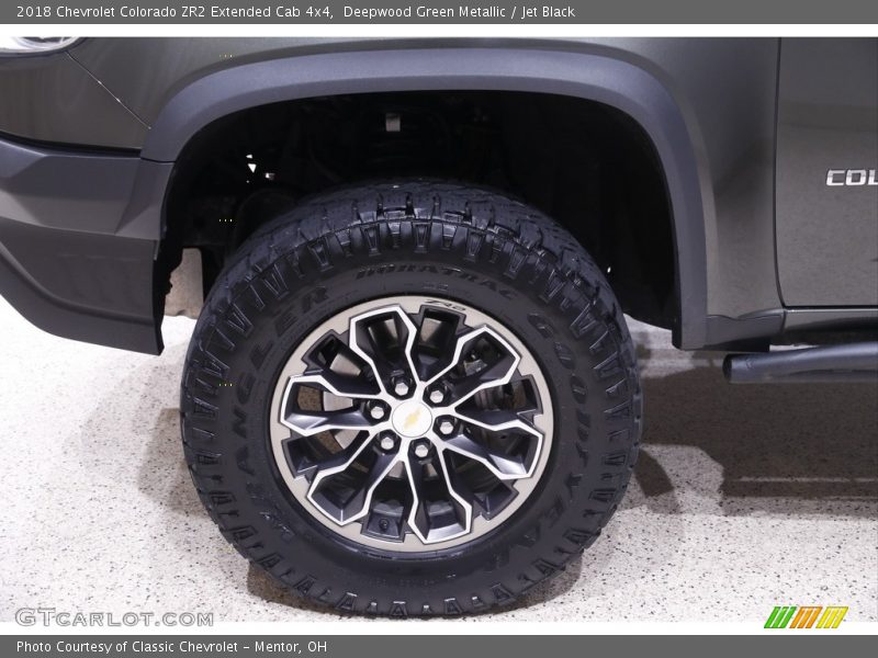 Deepwood Green Metallic / Jet Black 2018 Chevrolet Colorado ZR2 Extended Cab 4x4