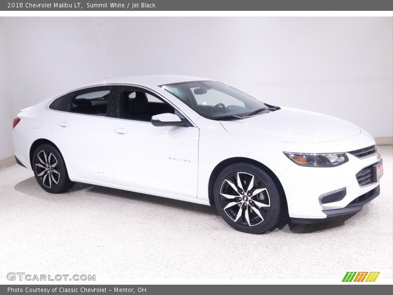 Summit White / Jet Black 2018 Chevrolet Malibu LT