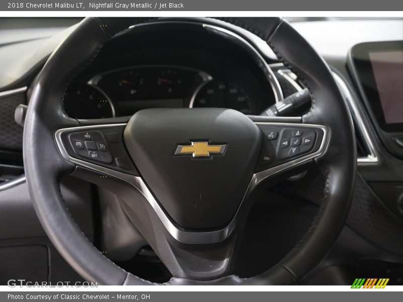 Nightfall Gray Metallic / Jet Black 2018 Chevrolet Malibu LT