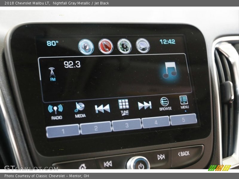 Nightfall Gray Metallic / Jet Black 2018 Chevrolet Malibu LT