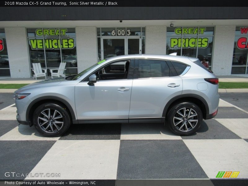 Sonic Silver Metallic / Black 2018 Mazda CX-5 Grand Touring