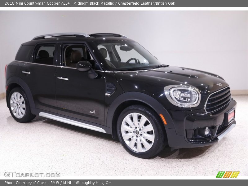Midnight Black Metallic / Chesterfield Leather/British Oak 2018 Mini Countryman Cooper ALL4
