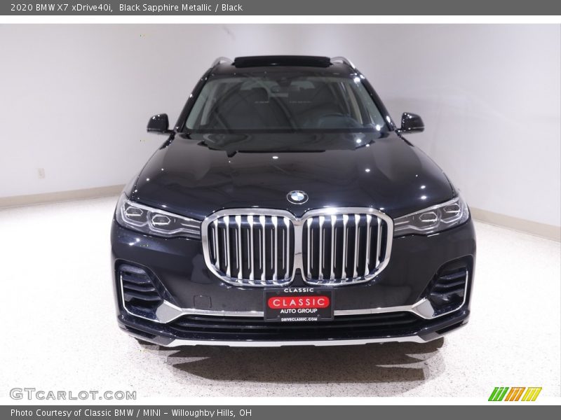 Black Sapphire Metallic / Black 2020 BMW X7 xDrive40i