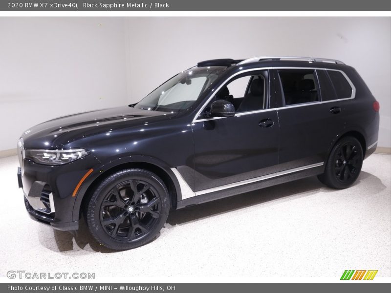 Black Sapphire Metallic / Black 2020 BMW X7 xDrive40i