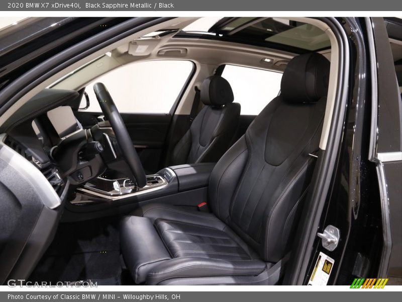 Black Sapphire Metallic / Black 2020 BMW X7 xDrive40i