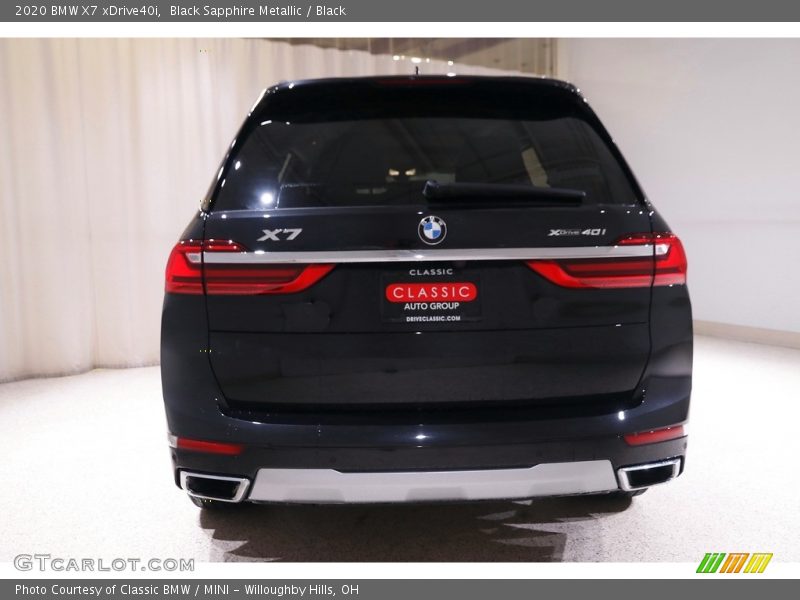 Black Sapphire Metallic / Black 2020 BMW X7 xDrive40i