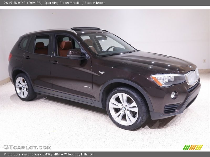 Sparkling Brown Metallic / Saddle Brown 2015 BMW X3 xDrive28i