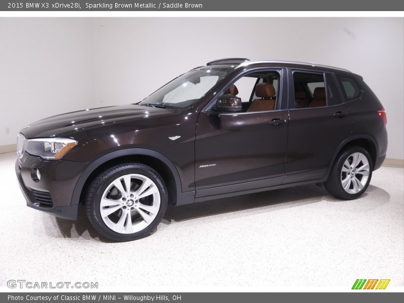 Sparkling Brown Metallic / Saddle Brown 2015 BMW X3 xDrive28i