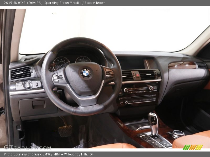 Sparkling Brown Metallic / Saddle Brown 2015 BMW X3 xDrive28i