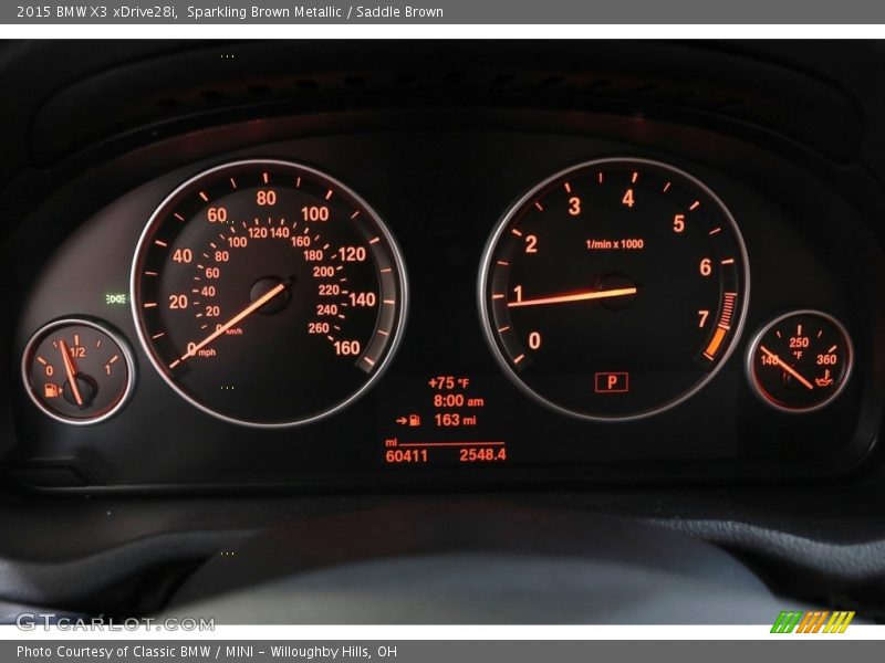 Sparkling Brown Metallic / Saddle Brown 2015 BMW X3 xDrive28i