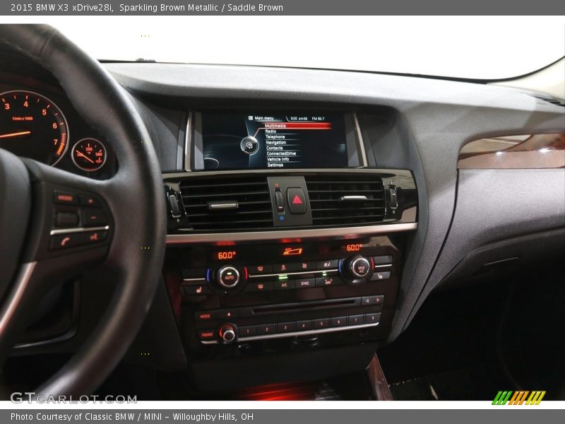 Sparkling Brown Metallic / Saddle Brown 2015 BMW X3 xDrive28i