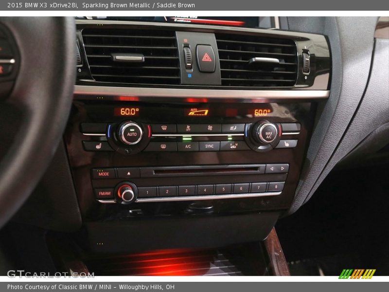 Sparkling Brown Metallic / Saddle Brown 2015 BMW X3 xDrive28i