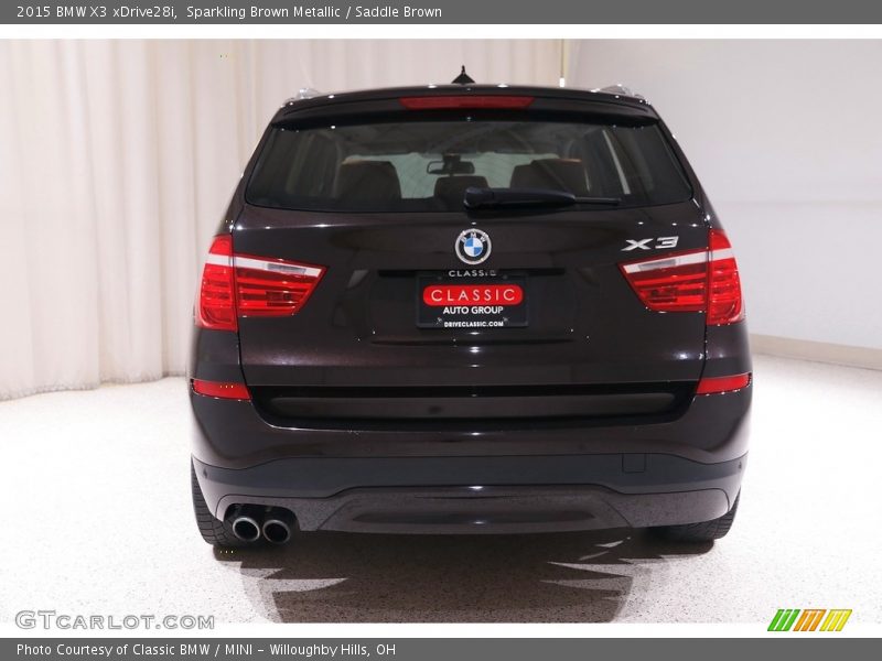 Sparkling Brown Metallic / Saddle Brown 2015 BMW X3 xDrive28i