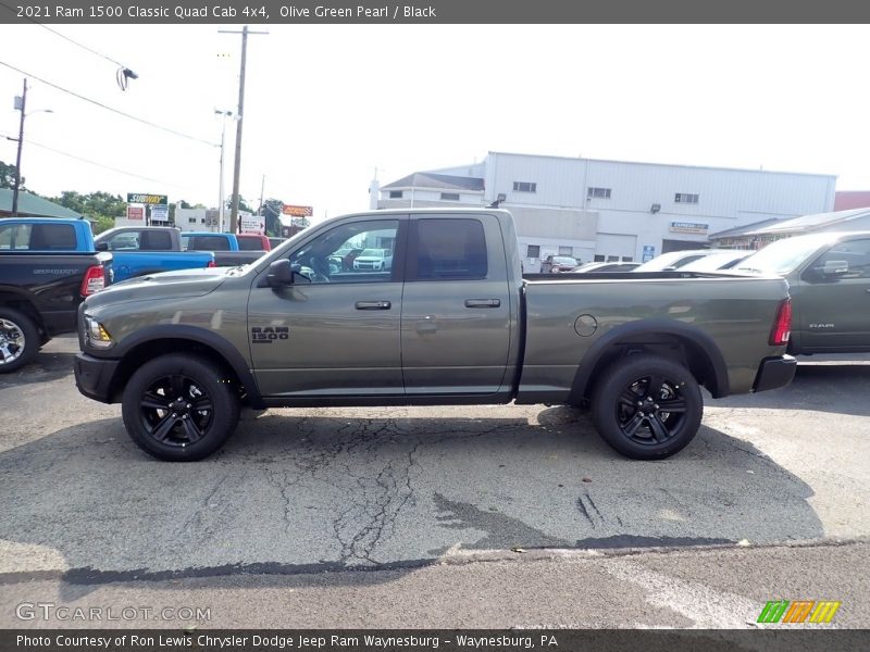 Olive Green Pearl / Black 2021 Ram 1500 Classic Quad Cab 4x4