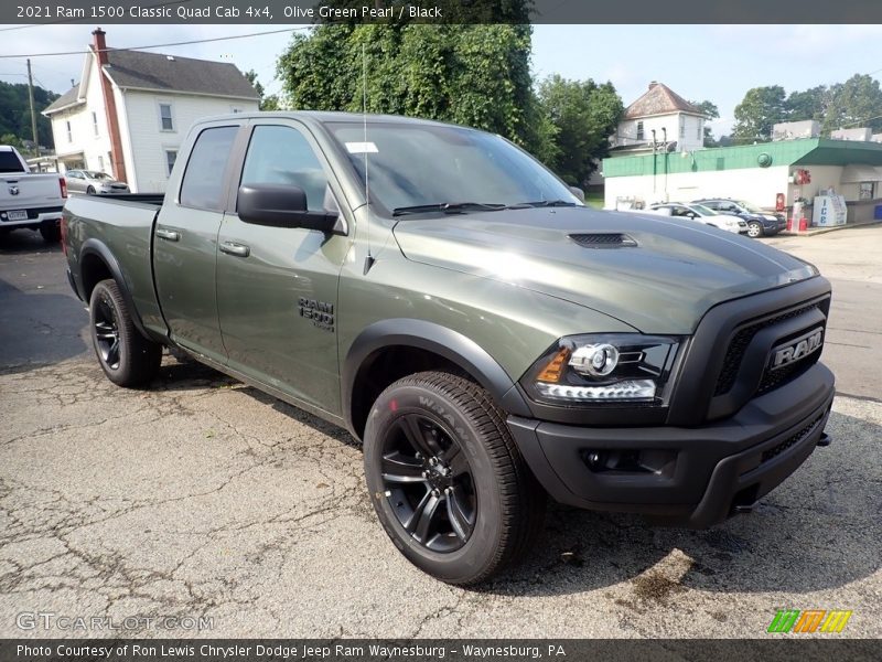 Olive Green Pearl / Black 2021 Ram 1500 Classic Quad Cab 4x4