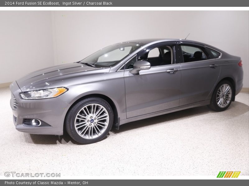 Ingot Silver / Charcoal Black 2014 Ford Fusion SE EcoBoost