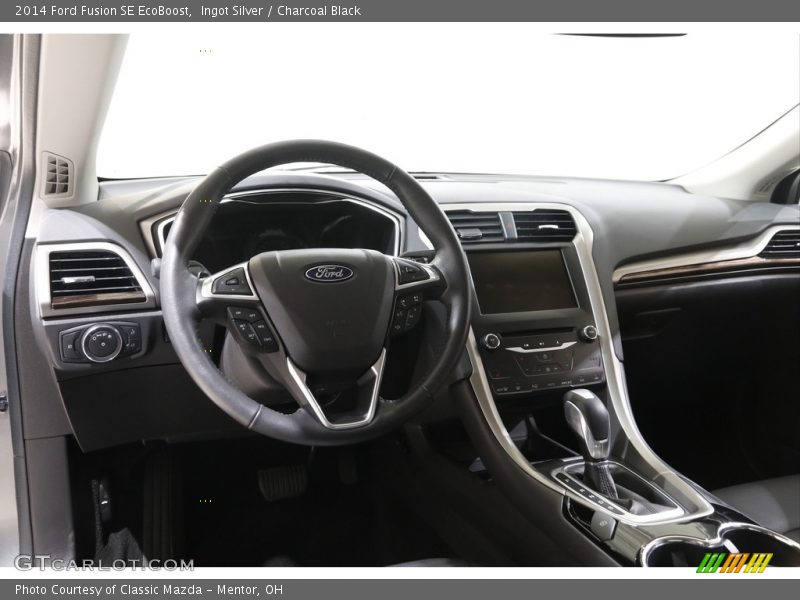 Ingot Silver / Charcoal Black 2014 Ford Fusion SE EcoBoost