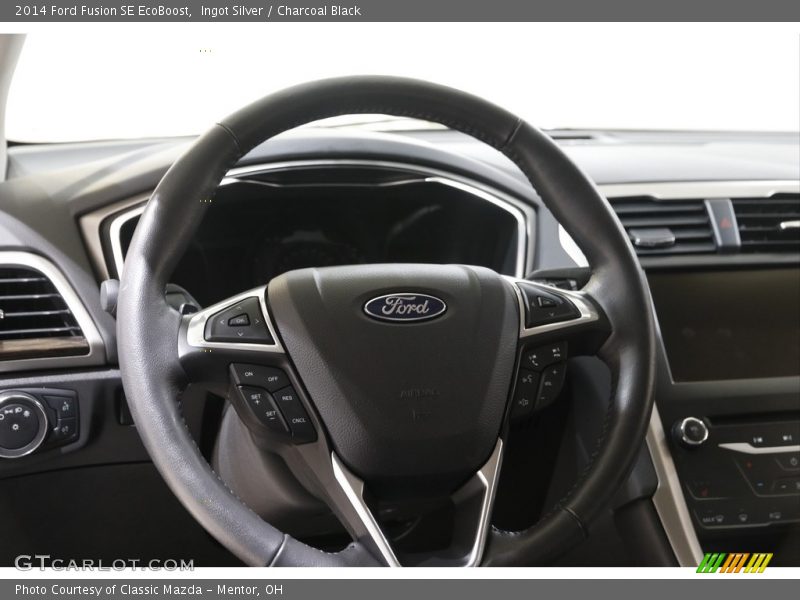 Ingot Silver / Charcoal Black 2014 Ford Fusion SE EcoBoost