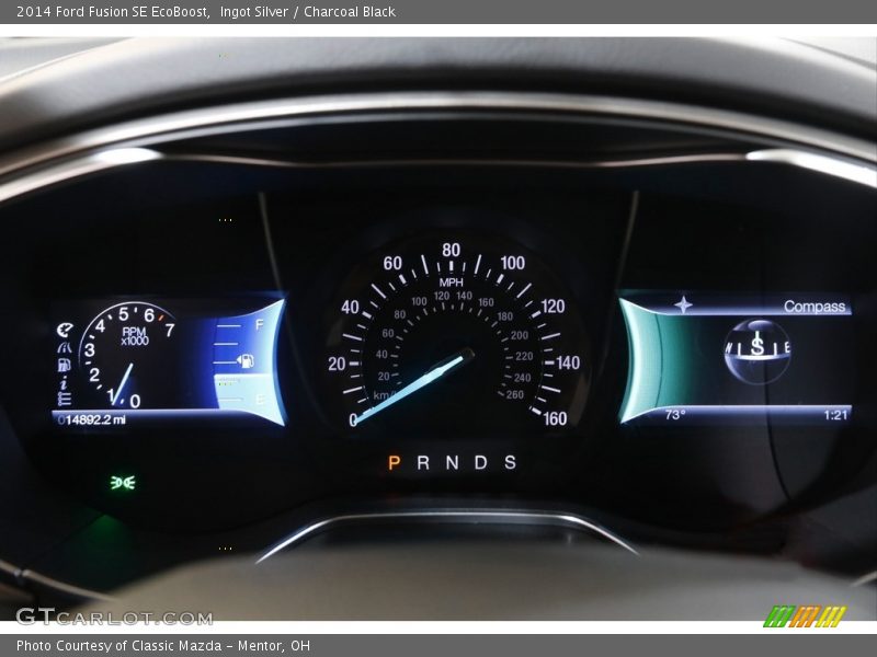 Ingot Silver / Charcoal Black 2014 Ford Fusion SE EcoBoost