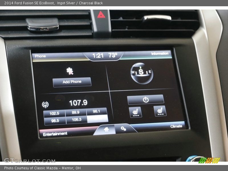 Ingot Silver / Charcoal Black 2014 Ford Fusion SE EcoBoost