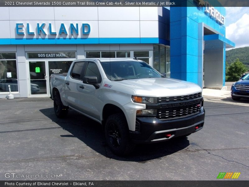 Silver Ice Metallic / Jet Black 2021 Chevrolet Silverado 1500 Custom Trail Boss Crew Cab 4x4