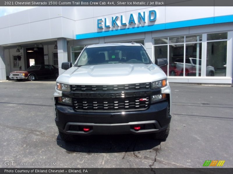Silver Ice Metallic / Jet Black 2021 Chevrolet Silverado 1500 Custom Trail Boss Crew Cab 4x4
