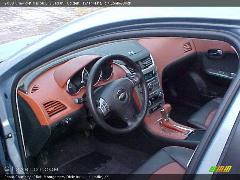 Golden Pewter Metallic / Ebony/Brick 2009 Chevrolet Malibu LTZ Sedan
