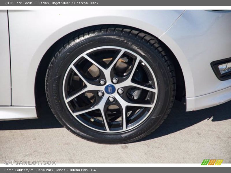 Ingot Silver / Charcoal Black 2016 Ford Focus SE Sedan