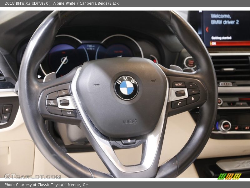 Alpine White / Canberra Beige/Black 2018 BMW X3 xDrive30i