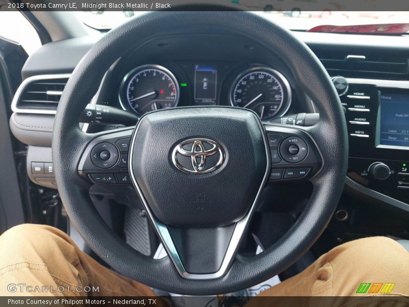 Midnight Black Metallic / Black 2018 Toyota Camry LE