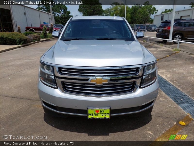 Silver Ice Metallic / Jet Black 2016 Chevrolet Tahoe LTZ